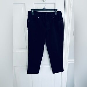 New Black Denim Capri Pants Size 12 New Without Tags